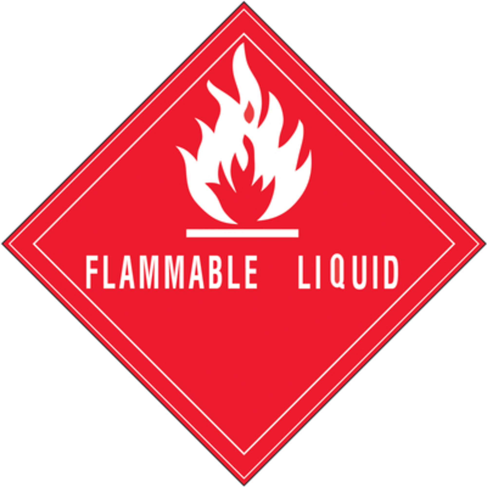4 x 4in. - "Flam Liqui Label 500/CS, Model# DL5780
